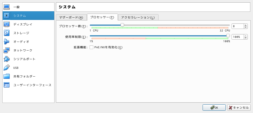 プロセッサー数